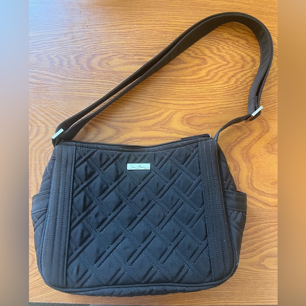 Vera Bradley Quilted Brown Adjustable Shoulder Bag Crossbody